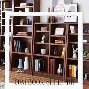 可動棚 チェスト！ イフ ブックシェルフ 90M BR 北欧 完成品 大容量 本 BOOK 整理棚 タンス たんす 日本製 国産 クローインテリア 高品質 可動棚3枚 リビング アンティーク おしゃれ 木製 収納 家具 大川 大川家具 ねじ込み式ダボ ダボ 8cm
