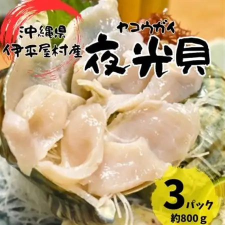 夜光貝 3パック 800g(1パックあたり200g～300g)【配送不可地域：離島】【1544708】