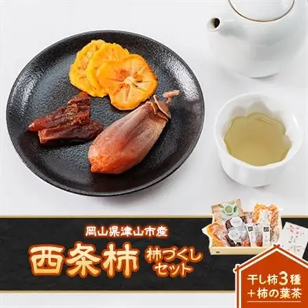 岡山県津山市産「西条柿」柿づくしセット(4種類・7個入り)【1418882】