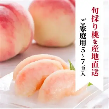 旬採り桃(品種おまかせ) ご家庭用/5-7玉 (岡山県産) 珍しい品種の桃をモモ好きのあなたに!【配送不可地域：離島】【1571590】