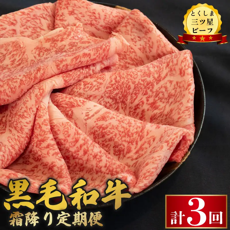 黒毛和牛 牛肉 定期便 霜降り 和牛 とくしま三つ星ビーフ 阿波牛 ぎゅうにく 牛 肉