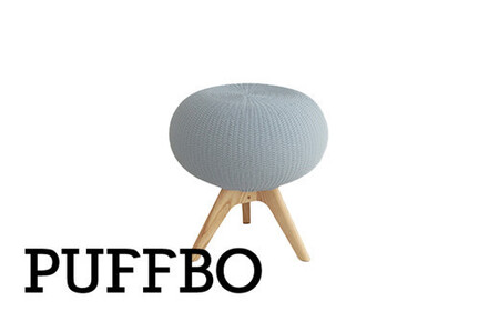 PUFFBO（パフボ）Sサイズ＜座面：アイスグレー×脚：ナチュラル＞　【11100-1051】