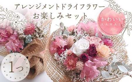 【かわいい】アレンジメント ドライフラワー お楽しみセット 花 はな フラワー プレゼント ギフト インテリア 雑貨  F6Q-161