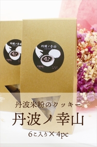 丹波ノ幸山 米粉クッキー 6個×4セット 〈丹波市産〉〈黒豆きなこ・黒ごま〉 クッキー 焼き菓子