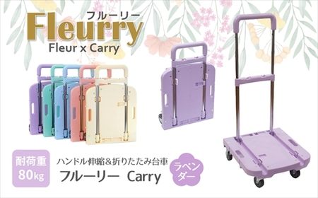 ハンドルが伸縮する台車「フルーリーCarry」　カラー：ラベンダー（パープル） | 台車 春日井市