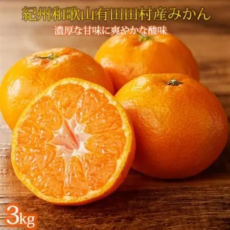 高級ブランド 秀品 紀州有田田村産みかん 3kg【1595336】