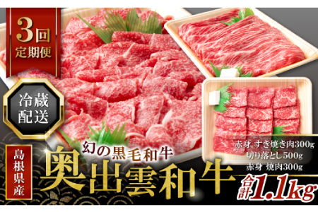 【冷蔵配送】全国大会W受賞！奥出雲和牛いろいろ定期便3回【エコノミー】（毎月15日お届け）【奥出雲和牛 和牛 定期便 3回 ブランド牛 黒毛和牛 赤身すき焼き肉 切り落とし肉 切り落とし 切り落し 切落し 赤身焼肉 贅沢 ご褒美 国産 チルド 冷蔵 贈り物 贈答 プレゼント 肉】