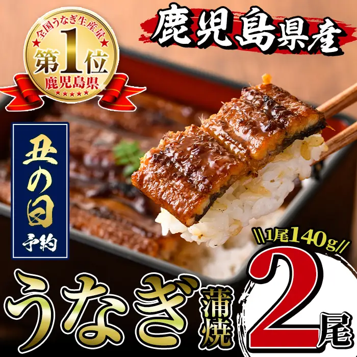 i505-us 【丑の日までに配送】鹿児島県産うなぎ蒲焼2尾セット(約140g×2・計約280g) うなぎ 鰻 ウナギ 2尾 蒲焼き 国産 鹿児島県産 焼きたて 生産量日本一 真空パック おかず 晩御飯 特別な日 土用の丑の日 丑の日 【薩摩川内鰻】