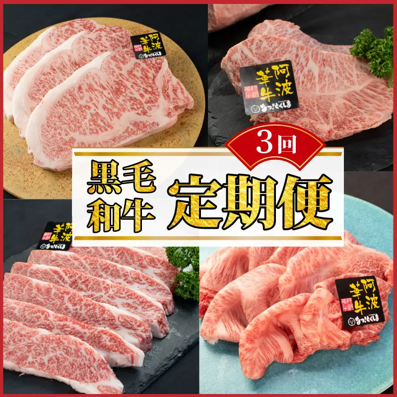 黒毛和牛 牛肉 定期便 3回 ロース サーロインステーキ 和牛 ぎゅうにく 肉 にく