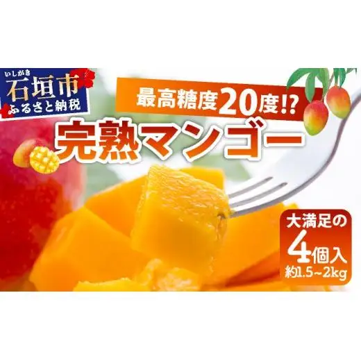 石垣島産完熟マンゴー！大満足の４個入り