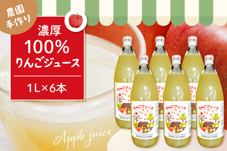 100％りんごジュース 1L 6本セット 山形県 東根市 hi037-007 りんご ジュース 100％ 東根産 ご当地 送料無料 ふるさと納税 人気 フルーツ 果物 朝食