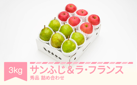 【先行予約】サンふじ&ラ・フランス 3kg ns-fsrlx3	