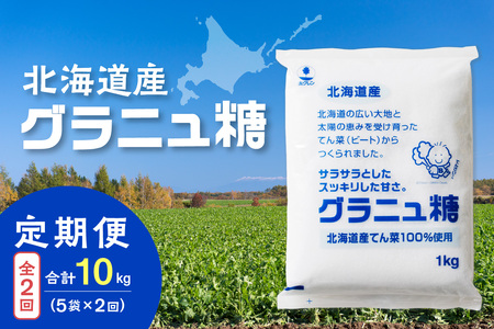 【2回定期便】ホクレンのグラニュ糖1kg×5袋【 定期便 てん菜  北海道産 砂糖 グラニュ糖 お菓子 料理 調味料 ビート お取り寄せ 北海道 清水町  】_S012-0041
