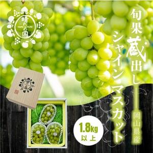 【旬果蔵出し】岡山県産 シャインマスカット 1.8kg以上（2～3房）＜2026年12月上旬～2027年1月中旬発送＞ ｜ シャインマスカット