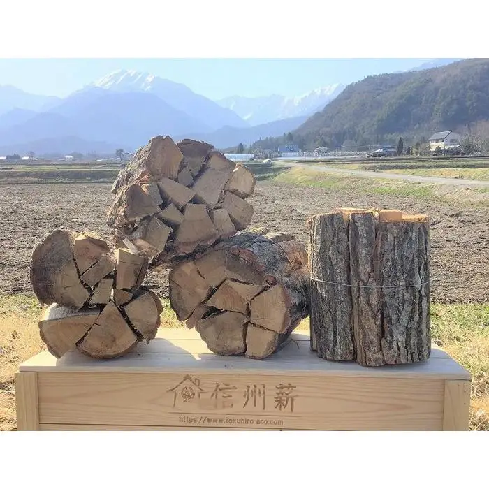 アウトドア グッズ 信州薪 セット 20kg ( ナラ & 広葉樹 ) 焚火用