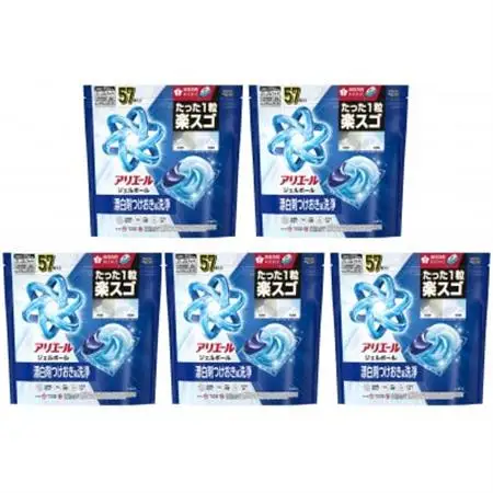 P＆G　アリエールジェルボールプロ　つめかえメガジャンボサイズ(57個入り)×5個_雑貨・日用品 洗剤 日用品 _【1591396】