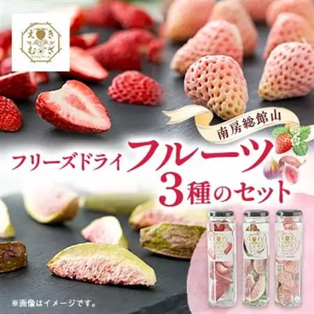 南房総館山フリーズドライフルーツ3種類 瓶詰め【1599715】