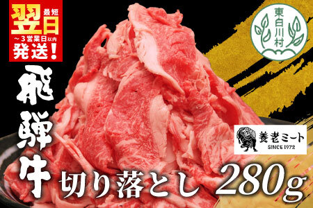 【最短発送】 飛騨牛 切り落とし 280g 牛肉 切り落し 切落し こま切れ 肉 牛 肉じゃが すき焼き しゃぶしゃぶ 養老ミート 5000円 五千円