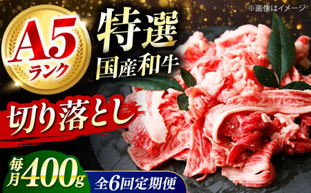 【全6回定期便】国産和牛切落し 400ｇ[AOAI047]切り落とし