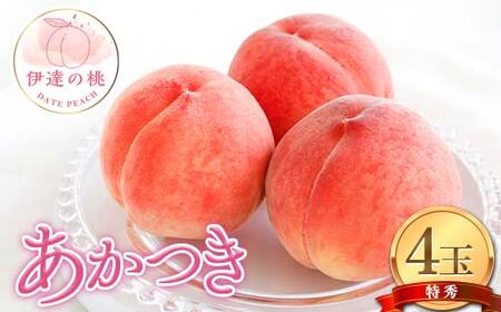 【2026年出荷分先行予約】福島県産 あかつきの特秀 4玉入り (約1.2kg) 株式会社エールアップ 特秀 伊達の桃 桃 フルーツ 果物 もも モモ momo F21C-079