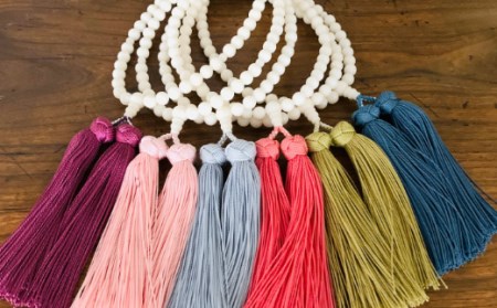 【数珠】白珊瑚 片手数珠