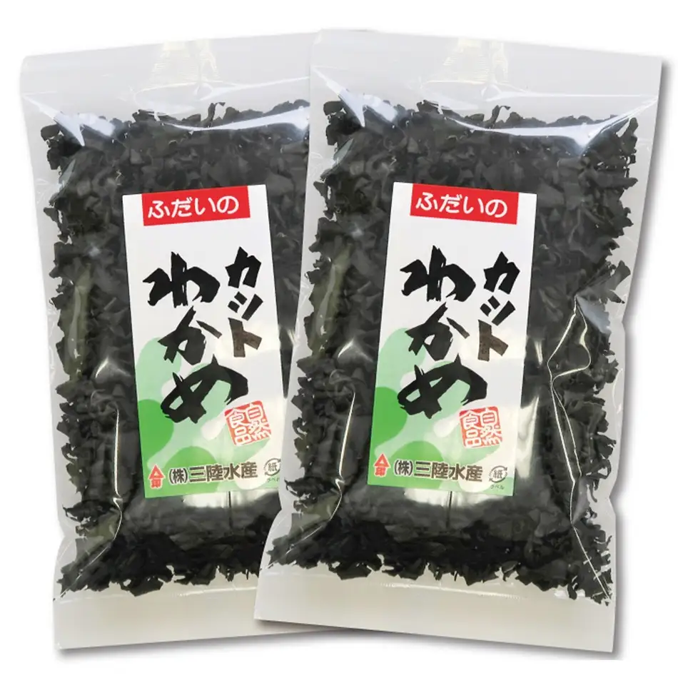 三陸水産 カットわかめ 50g×2袋 乾燥 三陸 国産 ワカメ 若芽 わかめスープ等にどうぞ