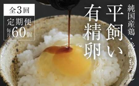 平飼い有精卵60個【全3回定期便】｜業務用・卵 定期便（西粟倉村）【配送不可地域：沖縄・離島】t-SS-BpDA