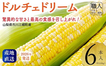 2026年発送！【山梨県市川三郷町産】Inakakara「ドルチェドリーム」6本入[5839-2164]