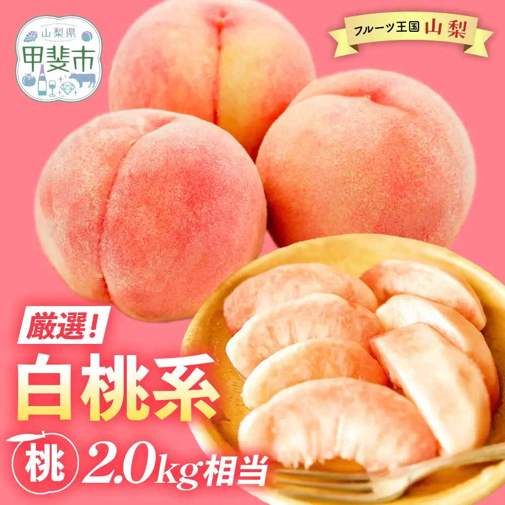 【厳選】白桃 2.0kg相当 桃 BH-17