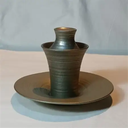 器而庵　アミューズカップ　錫彩_装飾品・工芸品  陶器・漆器 _【配送不可地域：離島・沖縄県】【1584163】