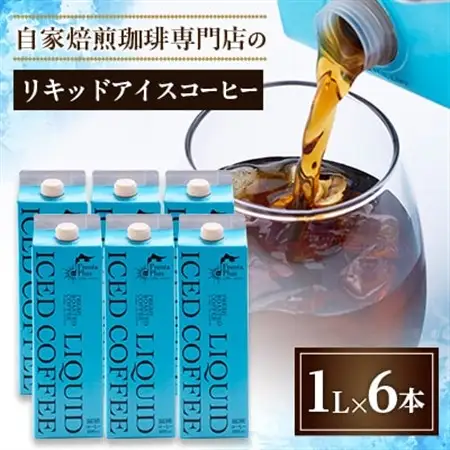 つくば市自家焙煎珈琲専門店　リキッドアイスコーヒー6本セット_飲料・ドリンク 飲料 コーヒー・コーヒー豆 _【配送不可地域：離島・沖縄県】【1589908】