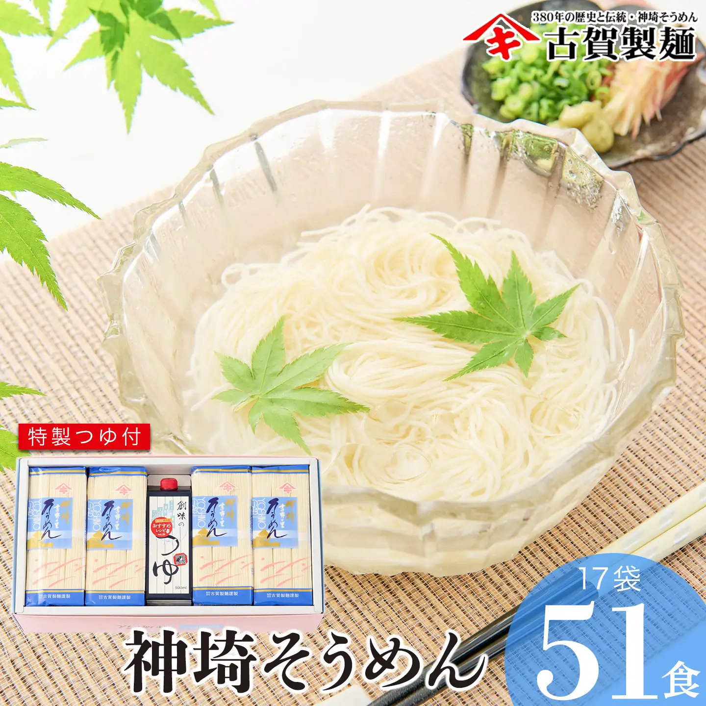佐賀県特産品 神埼そうめん 17入 つゆ付(H014132)
