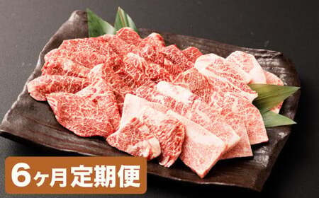 【6カ月定期便】【黒毛和牛】 おおいた和牛／カルビ＆赤身 焼肉食べ比べセット（各約150g×2P）×6回 計約3.6kg