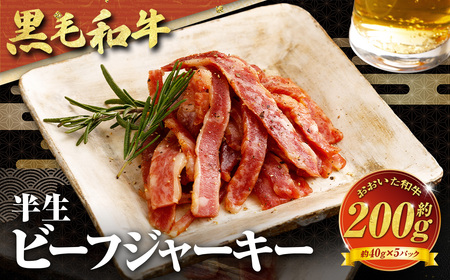 【黒毛和牛】 おおいた和牛／半生ビーフジャーキー 約200g（約40g×5P）