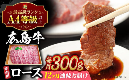 【全12回定期便】牛肉 焼肉 牛ロース 300g [APAZ080] 牛肉