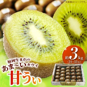 【2026年10月以降お届け】甘うぃ3kg箱_甘い キウイ 甘うぃ キウイフルーツ 3kg 国産 甘みの強い 果実 黄色味 福岡 オリジナル品種 濃厚 まろやか 高糖度 フルーツ 果物 ヨーグルト スムージー ジュース デザート 福岡県 久留米市 お取り寄せ お取り寄せフルーツ 送料無料 〔Fx018〕