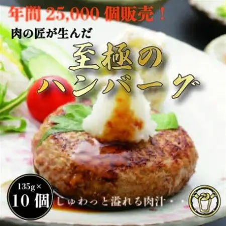 おんどるハンバーグ(ソース無し)10個【配送不可地域：離島】【1580604】