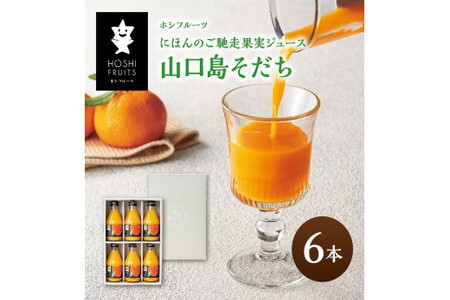 ホシフルーツ　にほんのご馳走果実ジュース　山口島そだち（蜜柑）６本/みかん 果実