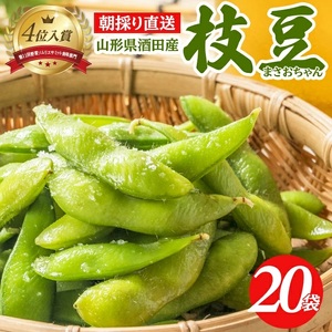 SC0672　朝採り 枝豆 「まさおちゃん」　計6kg(300g×20袋)　農家直送