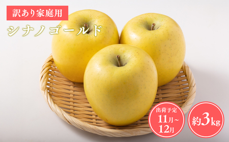 【レビューキャンペーン】≪令和8年産先行受付≫家庭用シナノゴールド約3kg 青森県平川市産[hi-0038-032]