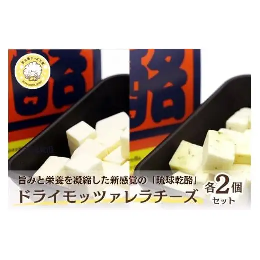 ドライモッツァレラチーズ『琉球乾酪』　～2つの味を楽しめる贅沢セット～（各20g×2）（CJ17）｜モッツァレラチーズ チーズ 手作りチーズ 熟成チーズ 贈り物 ギフト スナック おつまみ 食べ比べ 沖縄 宮古島市