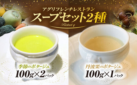 丹波栗のボタージュと季節野菜を使った濃厚食べるポタージュ3パックセット(丹波栗のポタージュ×1・季節のポタージュ×2) ふるさと納税 福知山市 スープ ポタージュ 福知山産 丹波栗 丹波栗のポタージュ 野菜 超濃厚 食べるポタージュ 2種 セット ギフト フレンチ ビストロq 【fc-EL005】【Bistrot q】