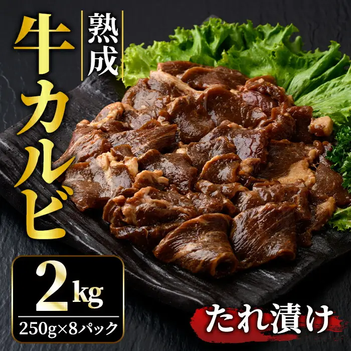 カルビ 2kg (250g×8パック) たれ 味付 小分け焼肉 熟成 牛肉 【カルビ】【ho1472】