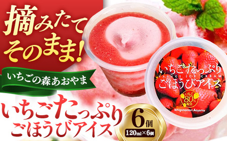 いちごたっぷりごほうびアイス 6個セット【贅沢 スイーツ アイス 苺 ストロベリー】【15-IA-01】