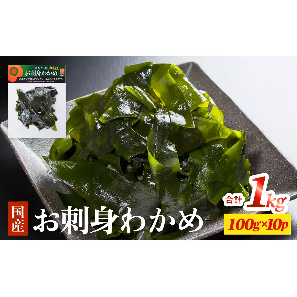 お刺身わかめ 10個 セット 湯通し 塩蔵 肉厚 柔らかい カット済 わかめ ワカメ カットわかめ 国産 海藻 水産物