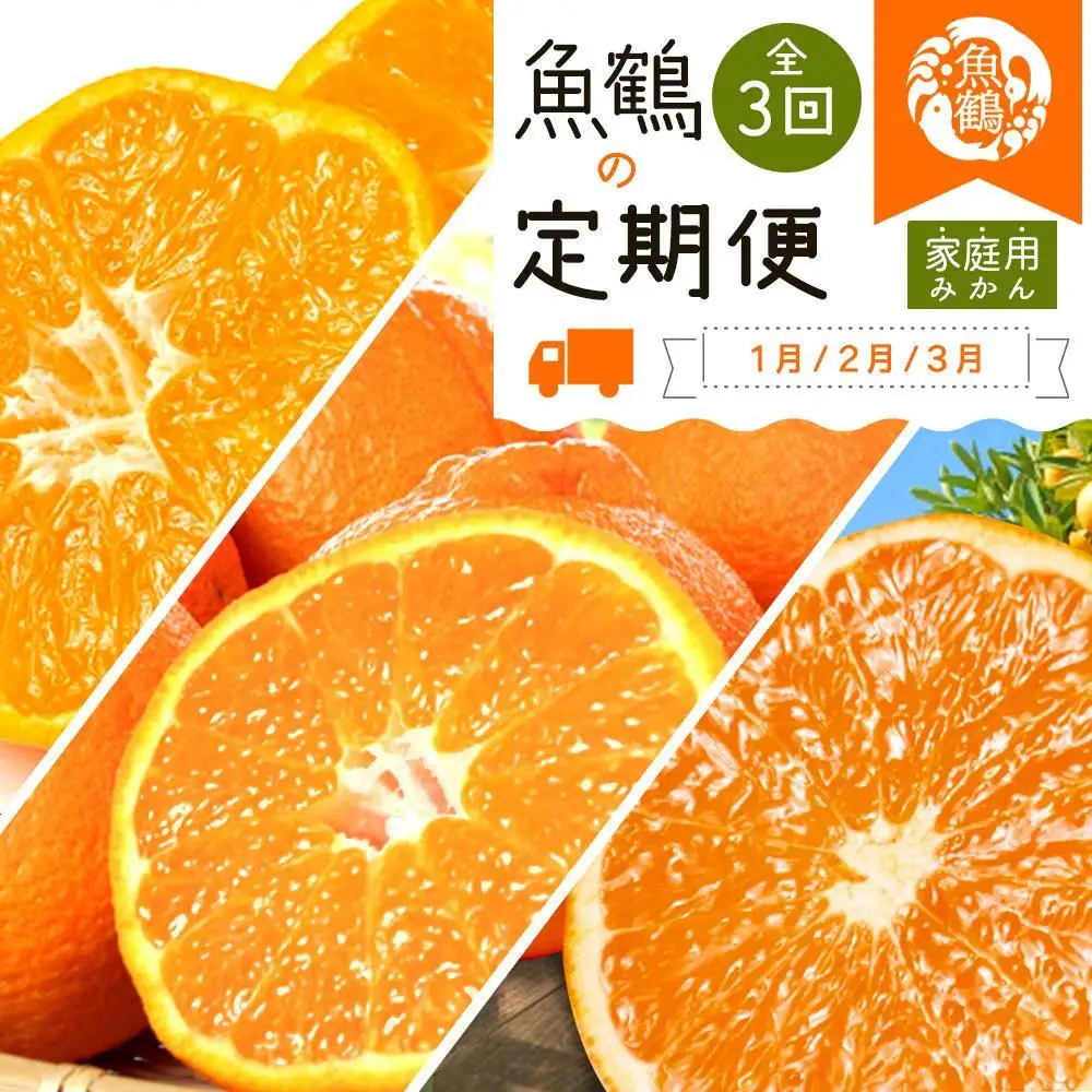 【1・2・3月 全3回 定期便】紀州和歌山産旬のご家庭用柑橘セット(みかん・不知火・清見)