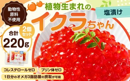 植物生まれのイクラちゃん 塩漬け 110g×2個 計220g いくら 代替食品 常温