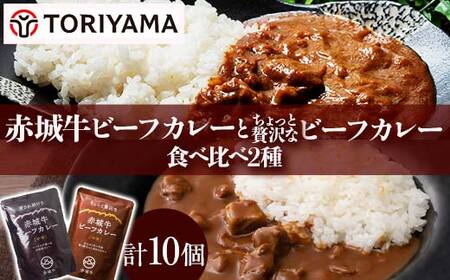 赤城牛ビーフカレーとちょっと贅沢なカレー食べ比べ（各5個） F4H-0477