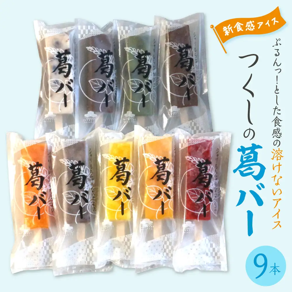 食感が楽しめる 葛バー（9種類9本入り） ku195-001-r