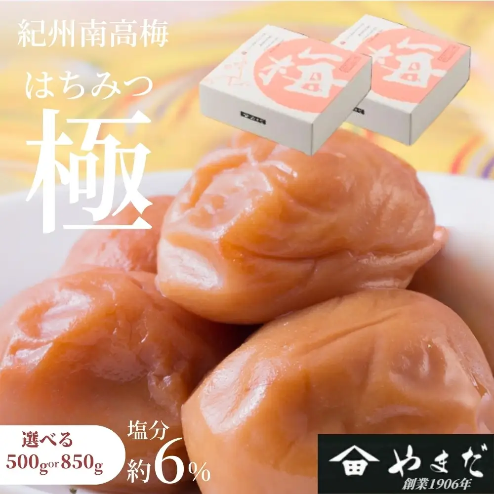 紀州南高梅 はちみつ極 塩分約6％ 850g ［YM10m］ yamada009A【yamada009A】